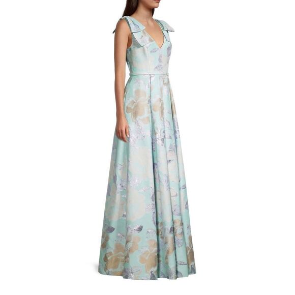 Aidan Mattox Floral Jacquard Ball Gown size 6 - Picture 3 of 15